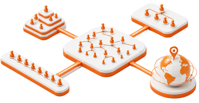One structure - different partner directions
